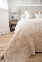 Load image into Gallery viewer, Tan Pom Pom Blanket